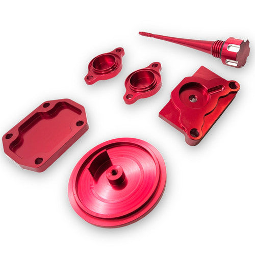 Red CNC YX140 Pit Bike Engine Bling Kit