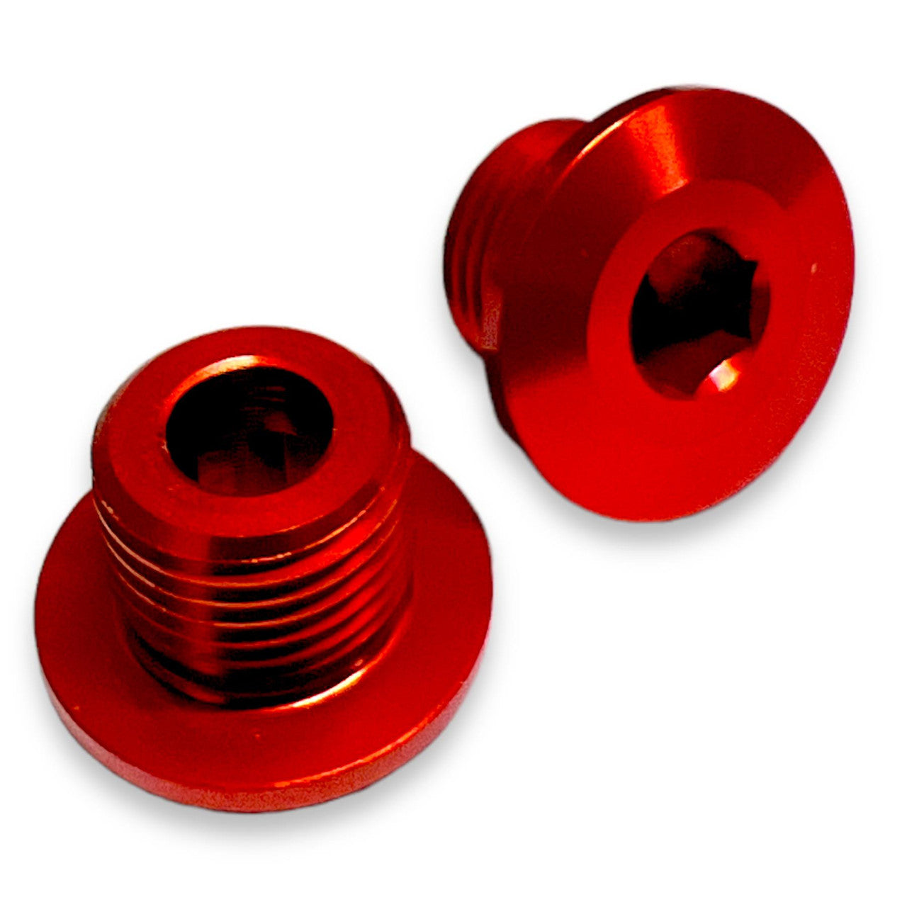 Red CNC Sur-Ron Front Axle Nut