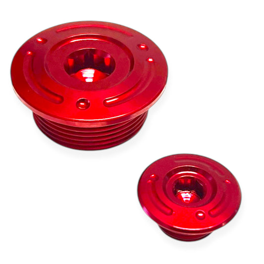 Red CNC Honda CRF110 Ignition Cover Plug Set (2013-2023)