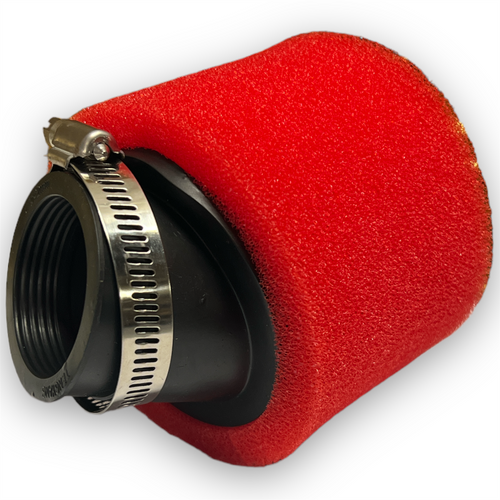 42mm Angled Red Foam Pit Bike Air Filter