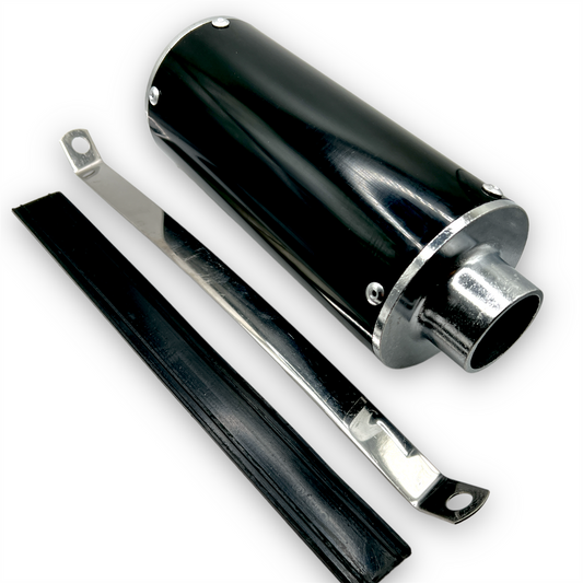 Black 28mm Pit Bike Exhaust Pipe Muffler