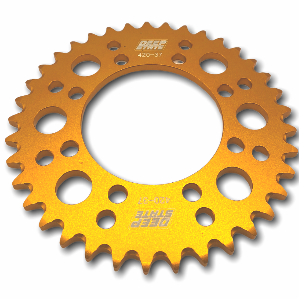 DEEP STATE 37 tooth 420 rear sprocket - Gold