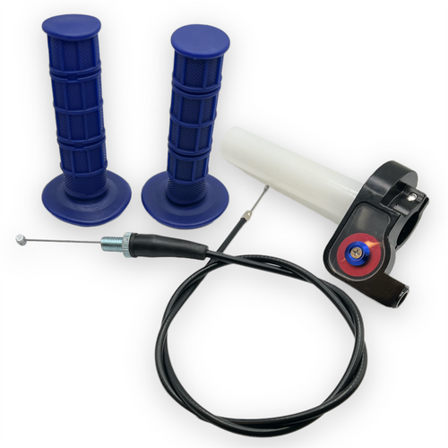 Blue Pit BIke Quick Action Throttle Set