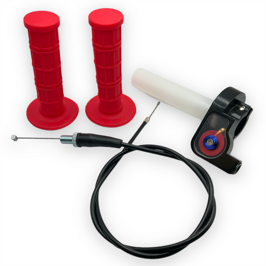 Red Pit BIke Quick Action Throttle Set
