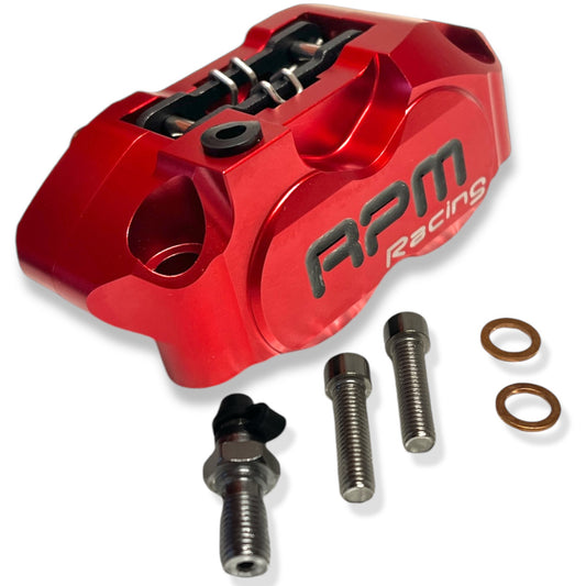 Red RPM 4 Pot Pit Bike Front Brake Caliper