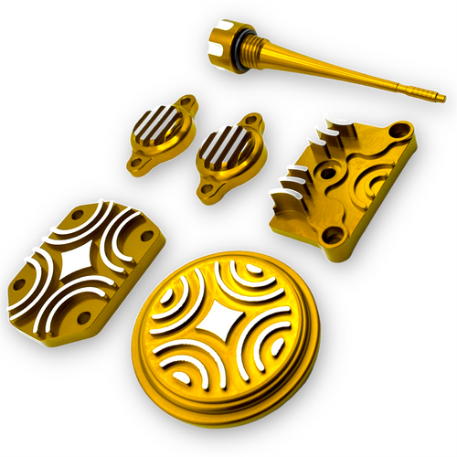 Gold CNC YX140 Pit Bike Engine Bling Kit