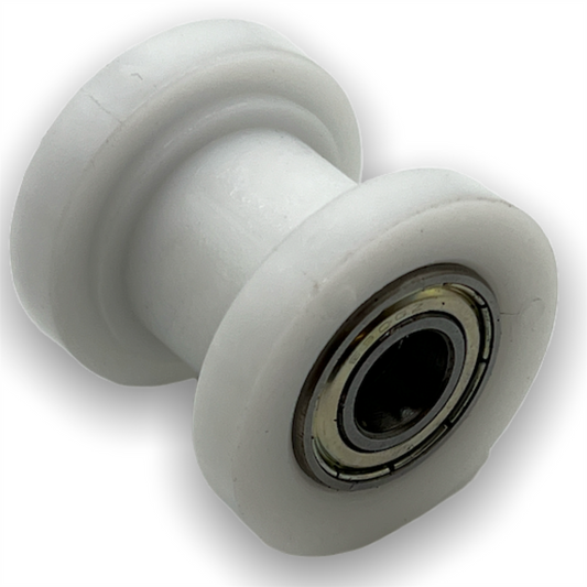 White 10mm Pit Bike Chain Roller (Bobbin)