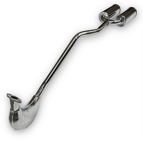 Mini Dirt Bike Chrome Twin Exhaust
