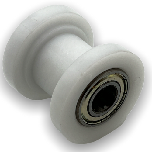 White 10mm Pit Bike Chain Roller (Bobbin)