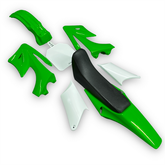 Green Apollo / Akuma Assassin Pit Bike Plastics Set With Seat