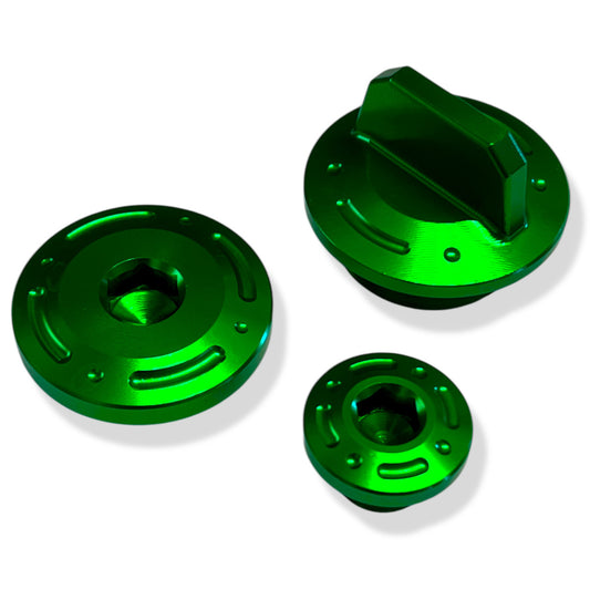 Green Kawasaki KLX110 CNC Cover Bling Set