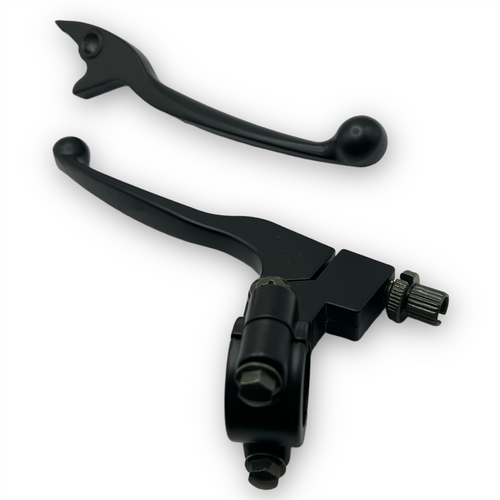 Black Pit Bike Brake + Clutch Lever Set