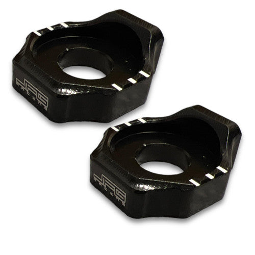 Black CNC Sur-Ron Chain Tensioner Blocks