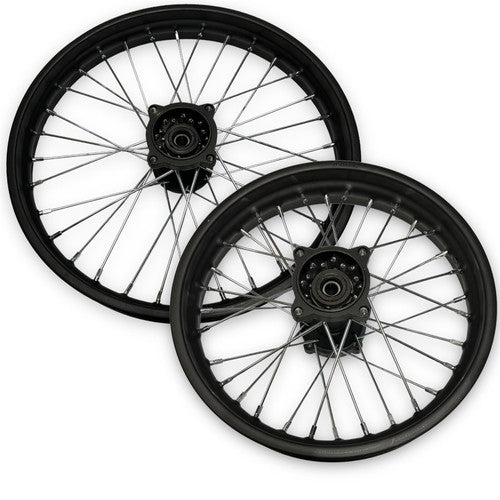 Black 17 / 14 SDG Pit Bike Big Wheels Set