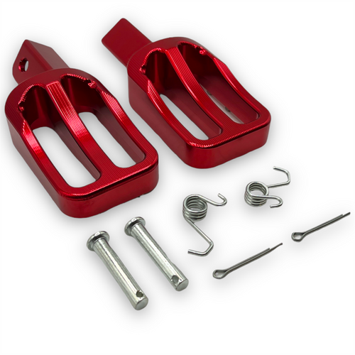Red CNC Pit Bike Footpegs