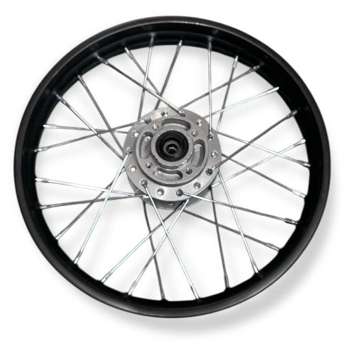 Black 14" Classic Pit Bike Front Wheel