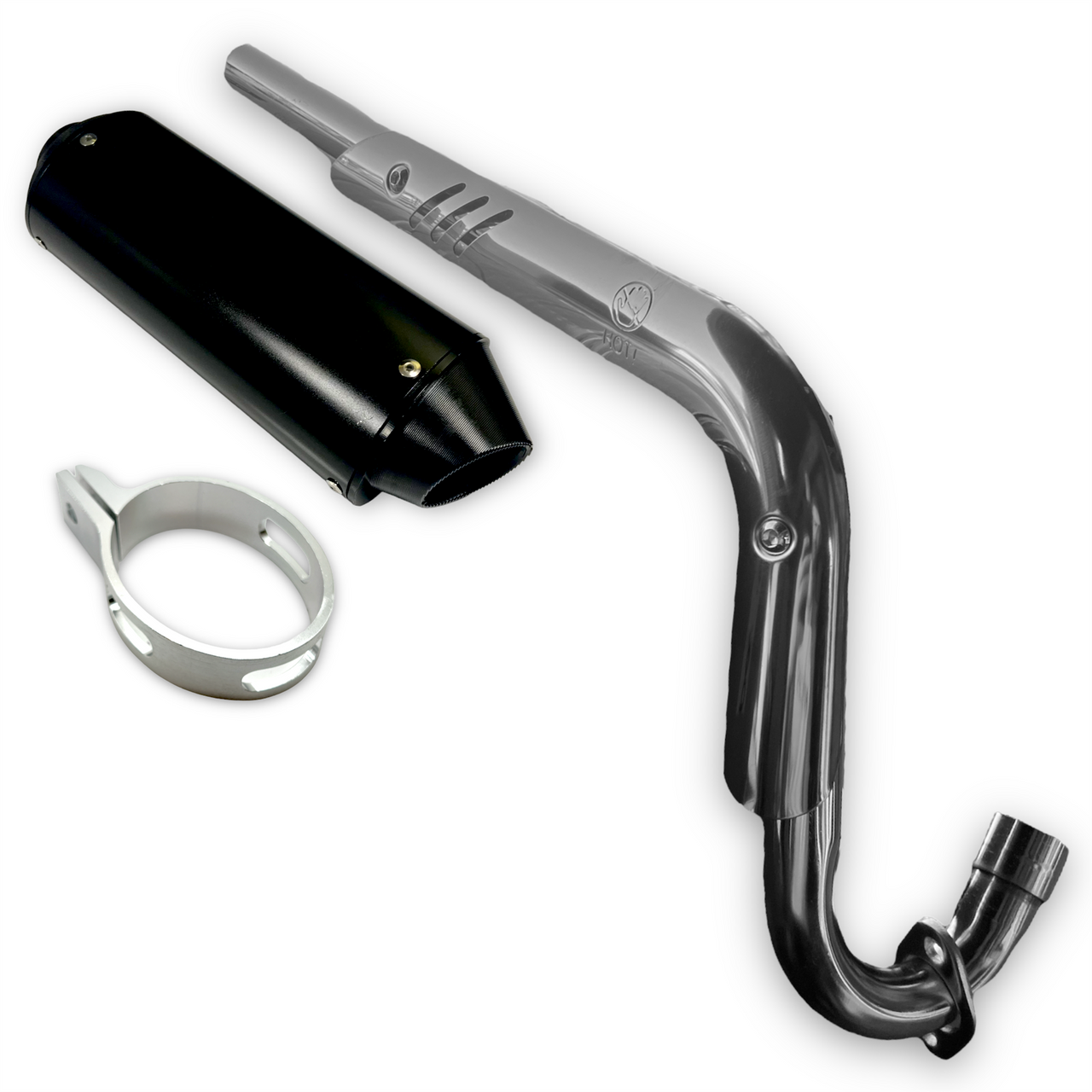 Black CRF70 Pit Bike Exhaust System