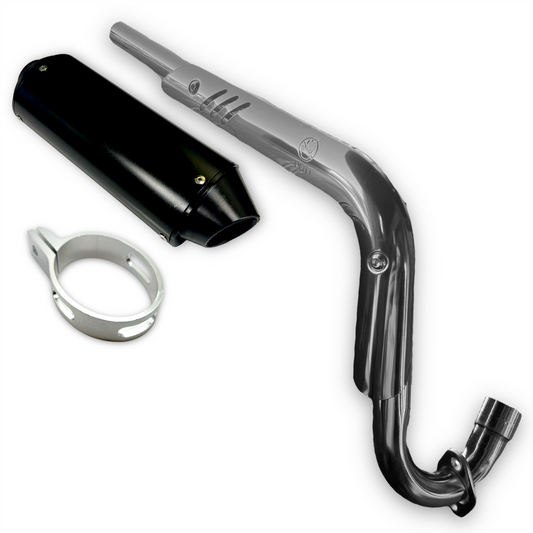 Black CRF70 Pit Bike Exhaust System