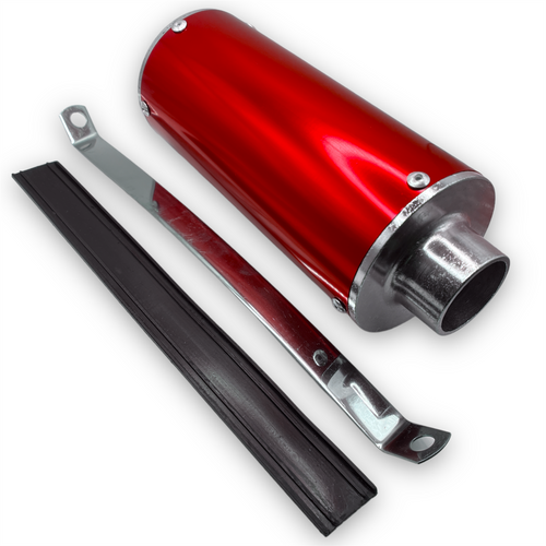 Red 28mm Pit Bike Exhaust Pipe Muffler
