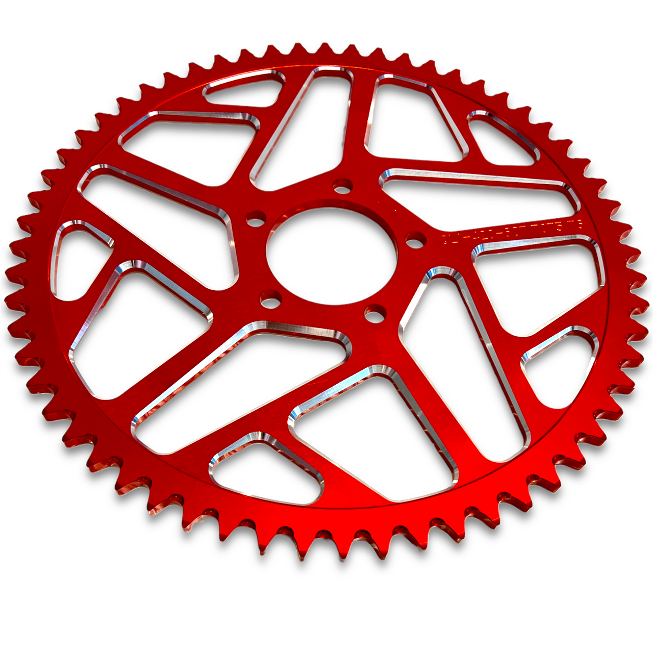 Red DEEP STATE CNC 60 Tooth Sur-Ron Rear Sprocket