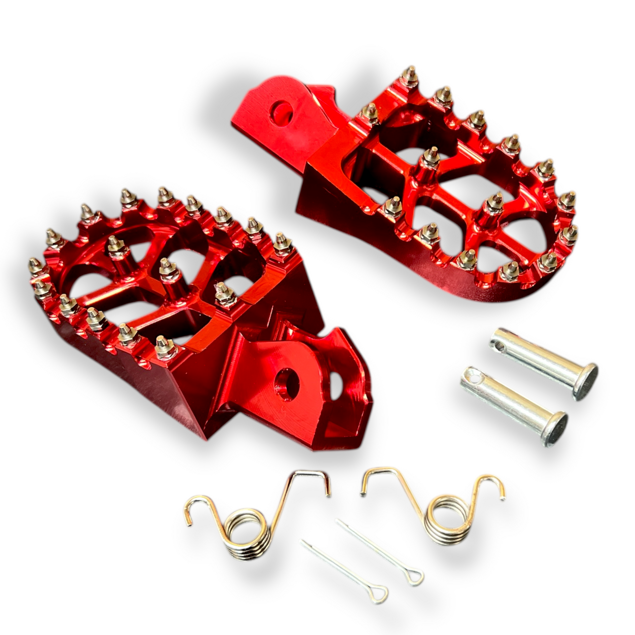 Red DEEP STATE CNC Talaria Sting Footpegs