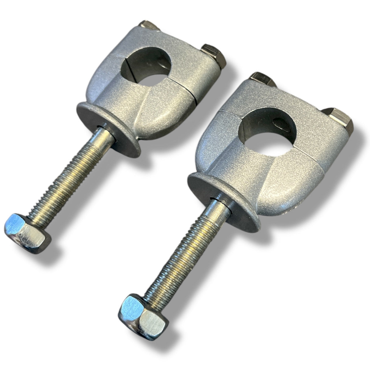 Silver CRF50 Pit Bike Handlebar Clamps