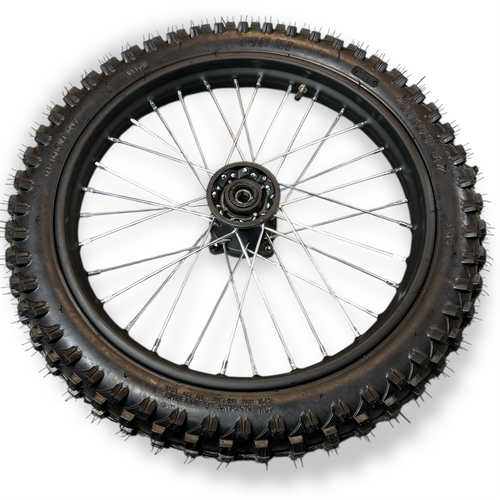 Black 17" SDG Pit Bike Front Wheel With Tyre
