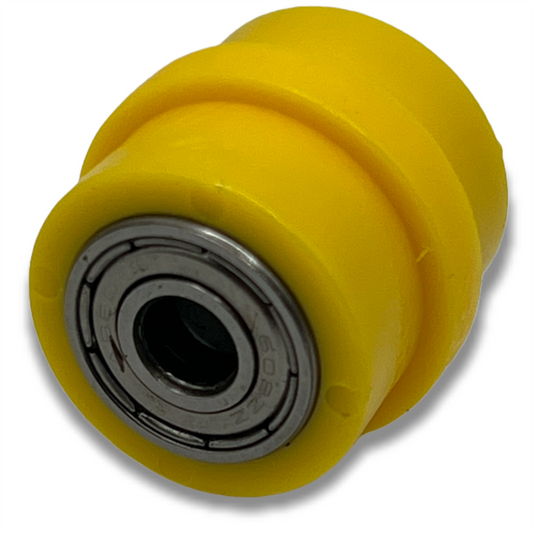 Yellow 8mm Ridged Pit Bike Chain Roller