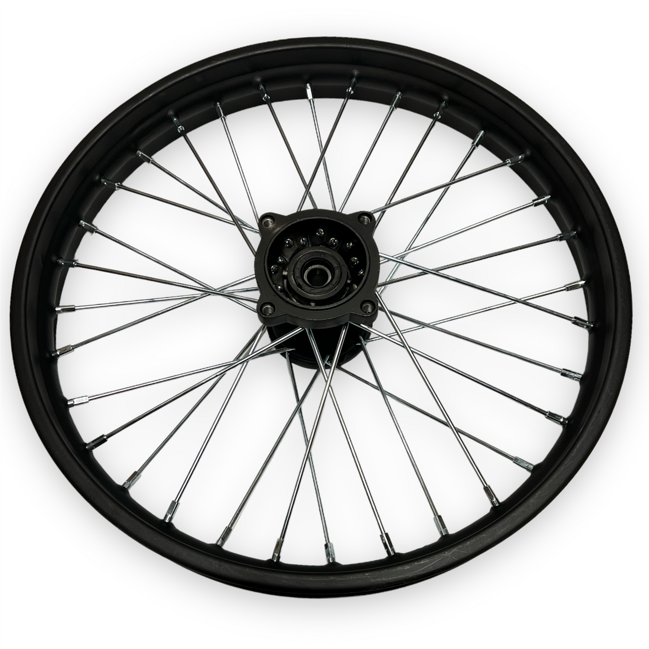 Black 17" SDG Pit Bike Front Wheel