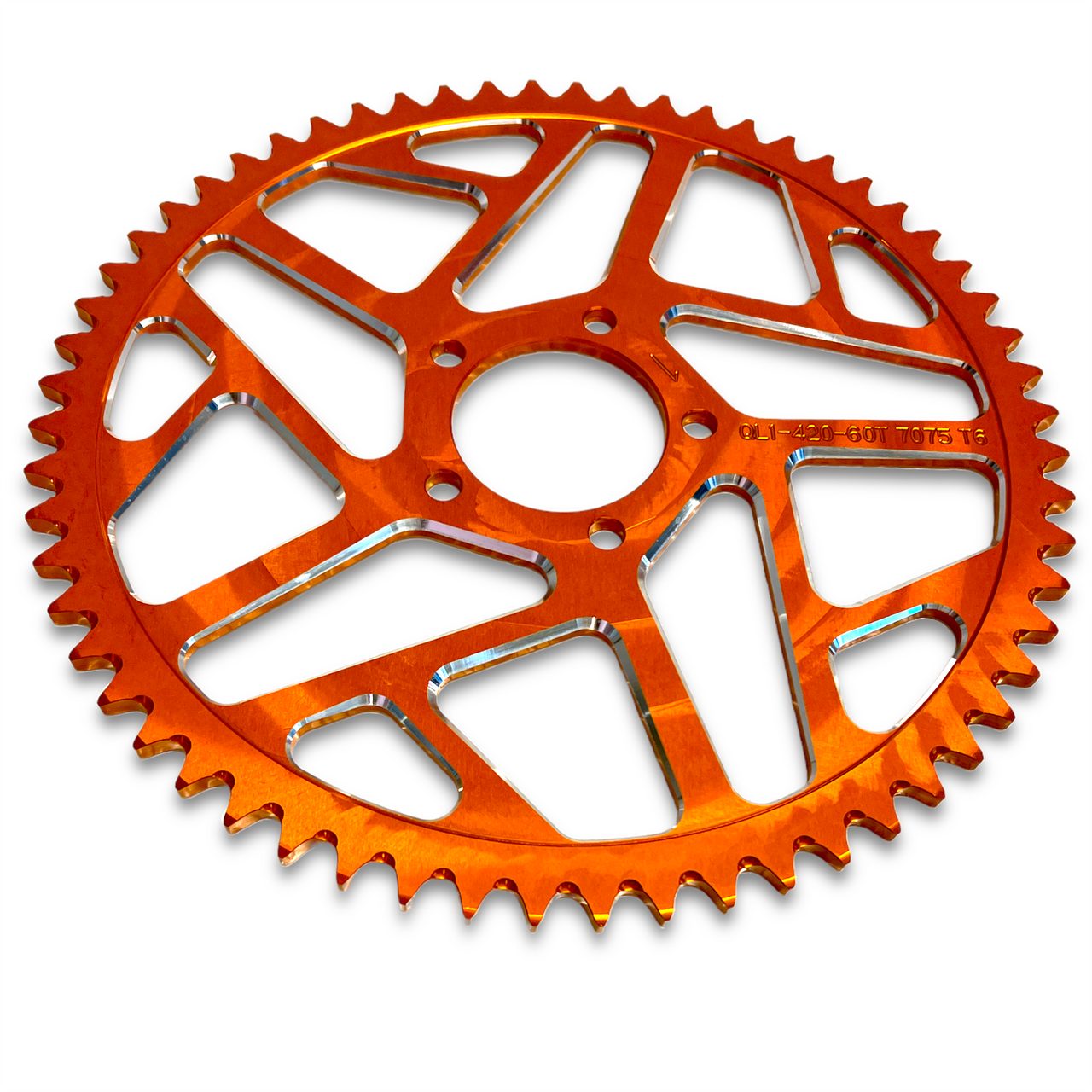 Orange DEEP STATE CNC 60 Tooth Sur-Ron Rear Sprocket