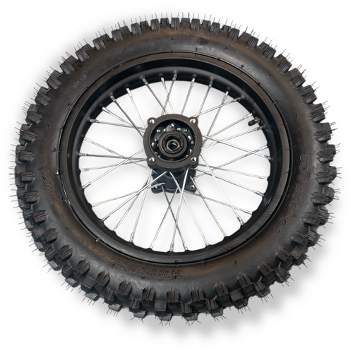 Black 14" SDG Pit Bike Rear Wheel With Tyre