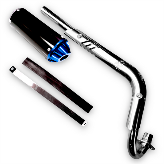 Blue CNC CRF50 Pit Bike Exhaust