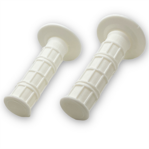 White Pit Bike Soft Waffle Grips