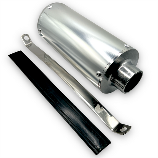 Silver 28mm Pit Bike Exhaust Pipe Muffler
